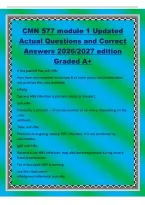 CMN 577 module 1 Updated&NewLine;Actual Questions and Correct&NewLine;Answers 2026&sol;2027 edition&NewLine;Graded A&plus;&NewLine;If the patient has anti-HBc&NewLine;they have encountered actual hep B at some point&semi; vaccination does&NewLine;not produce this core antibody&NewLine;HBsAg&NewLine;Current HBV infection is 