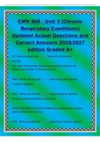 CMN 568 - Unit 3 &lpar;Chronic&NewLine;Respiratory Conditions&rpar;&NewLine;Updated Actual Questions and&NewLine;Correct Answers 2026&sol;2027&NewLine;edition Graded A&plus;&NewLine;ICS - Define and describe - Inhaled CorticoSteroid&NewLine;Example&colon;&NewLine;Low-dose &equals; Budesonide inhaled suspension for nebulizer OR&NewLine;Flutic