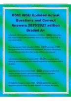D545 WGU HEALTHCARE ADMINISTRATION Exam questions and answers Graded A&plus; latest update Feedback Assessment - Collecting and reviewing information about performance or responses to improve services&sol;processes A hospital reviews patient satisfaction surve