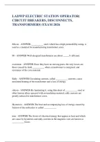 Ladwp Electric Station Operator&lpar; &NewLine;Circuit Breakers&comma; Disconnects&comma; &NewLine;Transformers&rpar; Exam 2026
