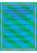 FAA General 8308-8346&NewLine;Updated Actual Questions and&NewLine;Correct Answers 2026&sol;2027&NewLine;edition Graded A&plus;&NewLine;During starting of a turbine powerplant using compressed air starter&comma; a&NewLine;hung start occurred&period; Select the proper procedure&period; -Shut the&NewLine;engine down&period;&NewLine;A hung s