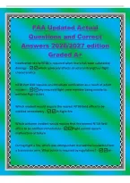FAA Updated Actual&NewLine;Questions and Correct&NewLine;Answers 2026&sol;2027 edition&NewLine;Graded A&plus;&NewLine;Notification to the NTSB is required when there has been substantial&NewLine;damage -which ad