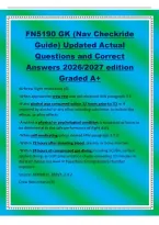 FN5190 GK &lpar;Nav Checkride&NewLine;Guide&rpar; Updated Actual&NewLine;Questions and Correct&NewLine;Answers 2026&sol;2027 edition&NewLine;Graded A&plus;&NewLine;Airfcrew flight restrictions &lpar;6&rpar;&NewLine;-When appropraite crew rest was not obtained IAW paragraph 3&period;1&NewLine;-If any alcohol was consumed within 12 hours pr