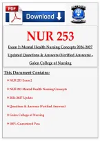 NUR 253 Exam 2&colon; Updated Mental Health Nursing Concepts Q&A 2026-2027