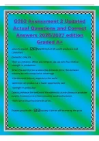 G202 Assessment 2 Updated&NewLine;Actual Questions and Correct&NewLine;Answers 2026&sol;2027 edition&NewLine;Graded A&plus;&NewLine;when to export - World market&colon; all world producers and&NewLine;consumers&NewLine;Domestic&colon; only US&NewLine;Then we compare&period; When we compare&comma; we see who has relative&NewLine;strength in pro