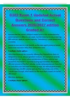 G202 Exam 1 Updated Actual&NewLine;Questions and Correct&NewLine;Answers 2026&sol;2027 edition&NewLine;Graded A&plus;&NewLine;Assume that the socially efficient output level in the residential solar&NewLine;panel market is 1&comma;000units per week&comma; but the industry is only producing&NewLine;800 units per week 
