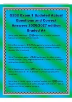 G202 Exam 1 Updated Actual&NewLine;Questions and Correct&NewLine;Answers 2026&sol;2027 edition&NewLine;Graded A&plus;&NewLine;&lbrack;Intro&rsqb; Game &lpar;definition&rpar; -Any process of mutual interaction&NewLine;between two or more parties in society&period;&NewLine;&lbrack;Intro&rsqb; Zero sum game -Value gained by some parties exactly&NewLine;eq
