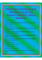 G202 Exam 1 Updated Actual&NewLine;Questions and Correct&NewLine;Answers 2026&sol;2027 edition&NewLine;Graded A&plus;&NewLine;Consumer Surplus&NewLine;Difference between what consumers are willing to pay and the price&NewLine;they have to pay&NewLine;Producer Surplus&NewLine;Difference between the price sellers receive