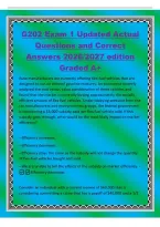 G202 Exam 1 Updated Actual&NewLine;Questions and Correct&NewLine;Answers 2026&sol;2027 edition&NewLine;Graded A&plus;&NewLine;Auto manufacturers are currently offering flex-fuel vehicles that are&NewLine;designed to run on ethanol gasoline mixtures&period; An economist recently&NewLine;analyzed the cost versus v