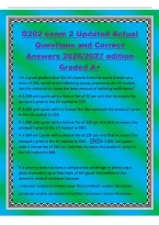 G202 exam 2 Updated Actual&NewLine;Questions and Correct&NewLine;Answers 2026&sol;2027 edition&NewLine;Graded A&plus;&NewLine;For a given product that the US imports from the world market at a&NewLine;price of &dollar;40&comma; which of the following quotas enacted in the US market&NewLine;has the potential to cause t