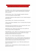 PublicCommunity Health and Nursing Practice Caring for Populations Savage 2026 Verified Questions with 100 Correct Answers Graded A