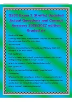 G202 Exam 2 &lpar;Krefts&rpar; Updated&NewLine;Actual Questions and Correct&NewLine;Answers 2026&sol;2027 edition&NewLine;Graded A&plus;&NewLine;Dominant Strategy&NewLine;A strategy that a player makes the same choice for the best option for&NewLine;themselves regardless of the other player&NewLine;Secure Strategy&NewLine;Extrem
