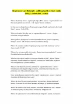 Respiratory Care Principles and Practice Hess 2026 Questions and Answers 100 Pass