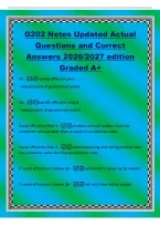 G202 Notes Updated Actual&NewLine;Questions and Correct&NewLine;Answers 2026&sol;2027 edition&NewLine;Graded A&plus;&NewLine;Pe -socially efficient price&NewLine;- independent of government action&NewLine;Qe -socially efficient output 
