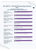 NUR 211&lowbar; TB & SLE Pharmacology & Nursing&NewLine;Care&NewLine;Exam-Ready Questions and Answers&NewLine;LATEST UPDATE 2026&sol;2027 &vert; PREMIUM ACADEMIC EDITION