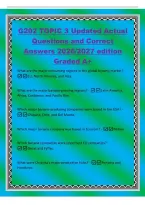 G202 TOPIC 3 Updated Actual&NewLine;Questions and Correct&NewLine;Answers 2026&sol;2027 edition&NewLine;Graded A&plus;&NewLine;What are the major consuming regions in the global banana market&quest; -&NewLine;EU&comma; North America&comma; and Asia&period;&NewLine;What are the major banana-growing regions&quest; -Latin America&comma;&NewLine;Africa