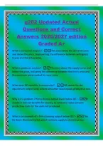 g202 Updated Actual&NewLine;Questions and Correct&NewLine;Answers 2026&sol;2027 edition&NewLine;Graded A&plus;&NewLine;What is consumer surplus&quest; -The area below the demand curve&NewLine;and above the price&comma; representing the difference between willingness&NewLine;to pay and the actual price&period;&NewLine;What is produ