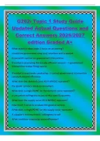 G202&colon; Topic 1 Study Guide&NewLine;Updated Actual Questions and&NewLine;Correct Answers 2026&sol;2027&NewLine;edition Graded A&plus;&NewLine;What question does topic 1 focus on answering&quest;&NewLine;should the government step into&sol; interfere with a market&NewLine;Economists opinion on government intervention&colon;