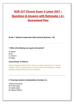 NUR 257 Chronic Illness Nursing Exams 1&ndash;4 Bundle 2027 &vert; Complete Exam Review Study Guide &vert; Practice Questions&comma; Answers & Detailed Rationales