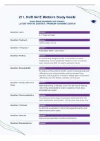 NUR 641E Midterm Study Guide&NewLine;Exam-Ready Questions and Answers&NewLine;LATEST UPDATE 2026&sol;2027 &vert; PREMIUM ACADEMIC EDITION