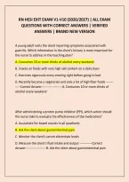 Rn Hesi Exit Exam V1-V10 &lpar;2026&sol;2027&rpar; &vert; All Exam Questions With Correct Answers &vert; Verified Answers &vert; Brand New Version