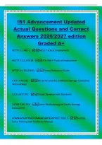 IS1 Advancement Updated&NewLine;Actual Questions and Correct&NewLine;Answers 2026&sol;2027 edition&NewLine;Graded A&plus;&NewLine;AFTTP 3-1&period;MQ-1 - MQ-1 Tactical Employment&NewLine;ANTTP 3-22&period;1-FA18 -F&sol;A-18A-F Tactical Employment&NewLine;AFTTP 3-1&period;TG &lpar;2019&rpar; -Threat Reference Guide