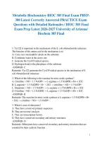Metabolic Biochemistry BIOC 385 Final Exam PREP- 300 Latest Correctly Answered PRACTICE Exam Questions with Detailed Rationales &sol; BIOC 385 Final Exam Prep Latest 2026-2027 University of Arizona&sol; Biochem 385 Final