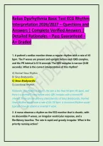 Relias Dysrhythmia Basic Test ECG Rhythm Interpretation 2026&sol;2027 &ndash; Questions and Answers &vert; Complete Verified Answers &vert; Detailed Rationales &ndash; Pass Guaranteed &ndash; A&plus; Graded