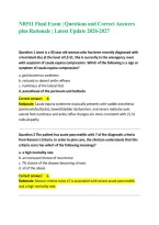 NR511 Final Exam &vert; Questions and Correct Answers plus Rationale &vert; Latest Update 2026-2027