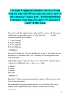 Virginia RBC Latest Exam Prep test banks 1&comma; 2&comma; and 3 Bundle with 880 questions and correct verified answers&sol; Virginia Residential Building Contractor Exam Prep 2026-2027&sol; VI Contractor&rsquo;s Exam