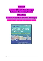 Test Bank for Abrams&rsquo; Clinical Drug Therapy&colon; Rationales for Nursing Practice&comma; 13th Edition by Geralyn Frandsen and Sandra Pennington &vert; ISBN 9781975222321 &vert; All 61 Chapters Covered
