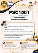 PSC1501 Assignment 4 Portfolio &lpar;COMPLETE ANSWERS&rpar; 2026 - DUE  October 2026