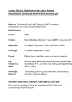 Ladwp Electric Distribution Mechanic Trainee Examination Questions And Verified Answers&period;pdf