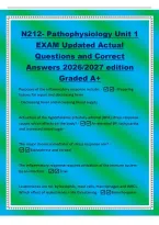 N212- Pathophysiology Unit 1&NewLine;EXAM Updated Actual&NewLine;Questions and Correct&NewLine;Answers 2026&sol;2027 edition&NewLine;Graded A&plus;&NewLine;Purposes of the inflammatory response include&colon; -- Preparing&NewLine;tissues for repair and decreasing fever&NewLine;- Decreasing fever and increasing blood s