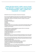 &NewLine;NURS 201 PALS QUIZ 2 &lpar;100&percnt; correct&rpar; Actual Exam 2026&sol;2027 &vert; Complete Exam-Style Questions with Detailed Rationales &vert; 100&percnt; Verified &vert; Pass Guaranteed &ndash; A&plus; Graded