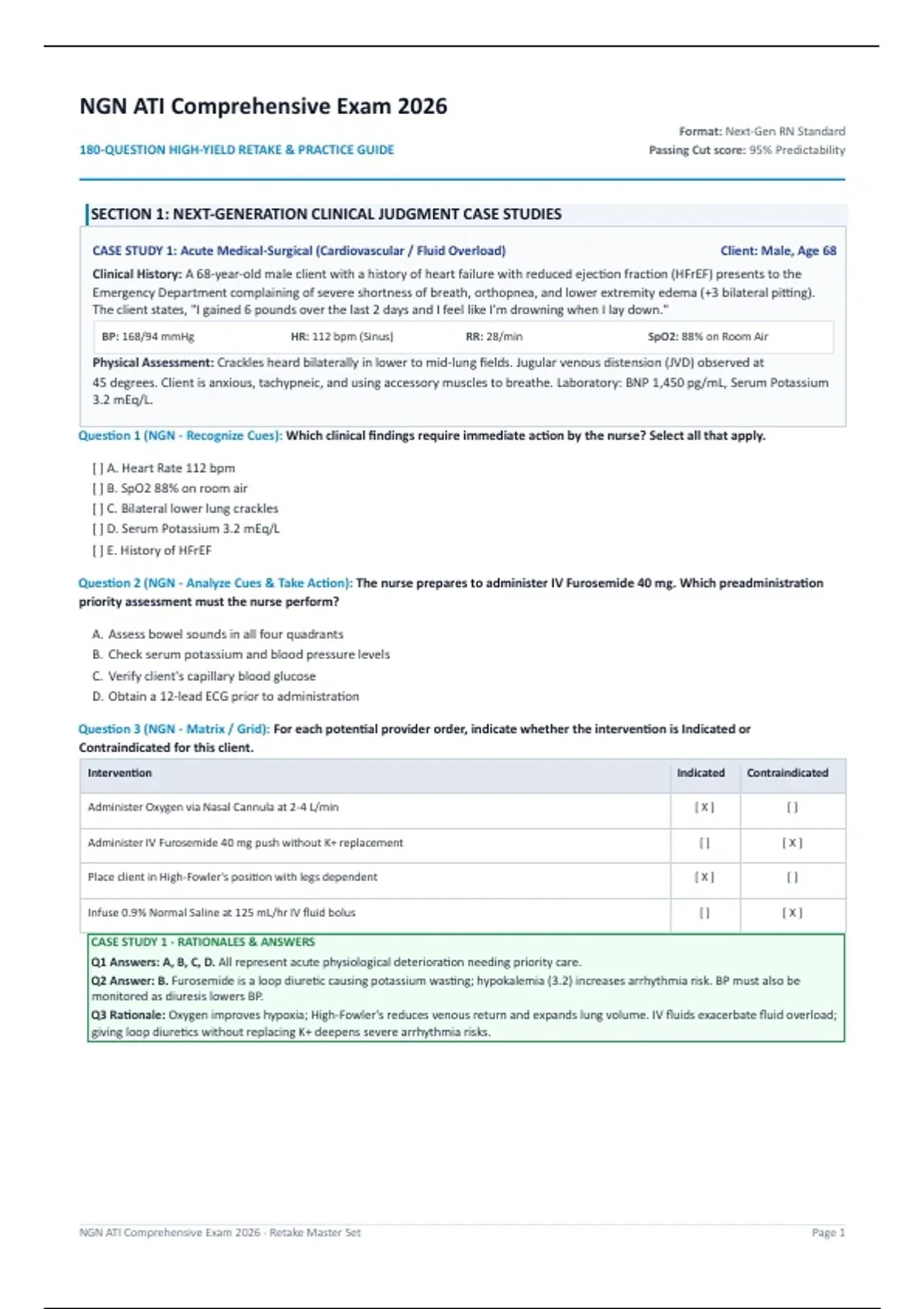 Page Yield Examples NGN ATI Comprehensive Exam 2026 Format: Next-Gen RN Standard 180 ...