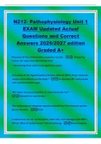 N212- Pathophysiology Unit 1&NewLine;EXAM Updated Actual&NewLine;Questions and Correct&NewLine;Answers 2026&sol;2027 edition&NewLine;Graded A&plus;&NewLine;Purposes of the inflammatory response include&colon; -- Preparing&NewLine;tissues for repair and decreasing fever&NewLine;- Decreasing fever and increasing blood s