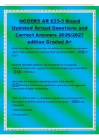 NCOERS AR 623-3 Board&NewLine;Updated Actual Questions and&NewLine;Correct Answers 2026&sol;2027&NewLine;edition Graded A&plus;&NewLine;What Army Regulation prescribes the policies for completing evaluation&NewLine;reports that support the Evaluation Reporting System &lpar;ERS&rpar;&quest; -AR&NewLine;623-3&NewLine;What DA Pamp