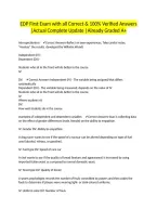 EDP First Exam with all Correct & 100&percnt; Verified Answers &vert;Actual Complete Update &vert;Already Graded A&plus;