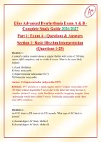Relias Advanced Dysrhythmia Exam A 2026&sol;2027 &ndash; 200 Q&A w&sol; Rationales &ndash; Nursing ECG Certification&NewLine;