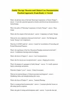 For Mastering Competencies in Family Therapy A Practical Approach to Theories and Clinical Case Documentation by Diane R Gehart 100 Correct Answers Ve