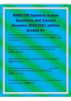 NIMS&sol;700 Updated Actual&NewLine;Questions and Correct&NewLine;Answers 2026&sol;2027 edition&NewLine;Graded A&plus;&NewLine;Ensuring the uninterrupted flow of information describes which key&NewLine;communications and information systems principle&quest; - Resilience&NewLine;and Redundancy&NewLine;Which type of ICS fac