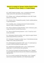 Solution Manual For Financial Accounting for Managers By Wayne Thomas Verified Questions with 100 Correct Answers Graded A
