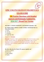 Epic Cogito Fundamentals COG170 Exam Guide 2026&sol;2027 &ndash; 200 Q&A w&sol; Rationales &ndash; Health Informatics&NewLine;
