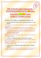 Epic Cogito Fundamentals COG170 Exam Prep Bundle 2026&sol;2027 &ndash; 3-in-1 600 Q&A w&sol; Rationales