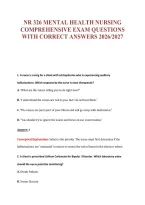 Nu 326 EXAM Bundle &vert; Update Questions with complete and Verified solutions&period;