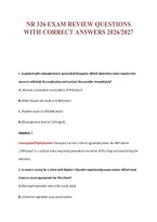 Nu 326 EXAM Bundle &vert; Update Questions with complete and Verified solutions&period;