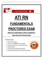 Ati Rn Fundamentals Proctored Exam &lpar;Ngn-Style Questions & Case &OpenCurlyDoubleQuote;Scenarios&rdquo;&rpar; Actual Qs & Ans To Pass The Exam