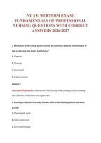 Nu 131 EXAM Bundle &vert; Update Questions with complete and Verified solutions&period;