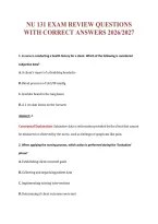 Nu 131 EXAM Bundle &vert; Update Questions with complete and Verified solutions&period;